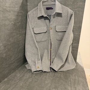Hudson Wellesly Light Gray Men's Shirt Jacket Worn Once Nearly Pristine